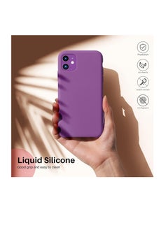 iPhone 11 Phone Case Liquid Silicone Soft Gel Rubber Cover Microfiber Lining Anti-Scratch Durable Full Body Shockproof Protective Phone