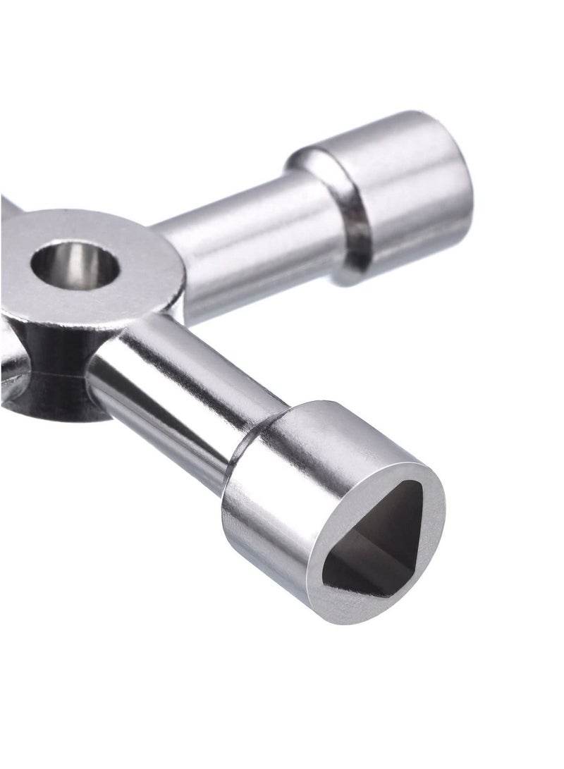 Meter Box Key Gas Key Meter Key 4 Way Multi-Functional Utilities Key for Electric Cupboard Cabinet Opening Key Silver - Image 5