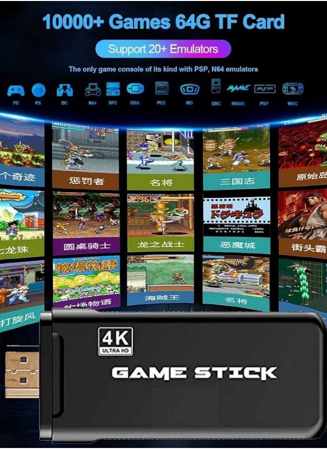 Generic - Retro 4K Game Console: Nostalgia Plug and Play with 20000+ Built-in Games, 2.4G Wireless 2 Player Dual Controllers - Image 1