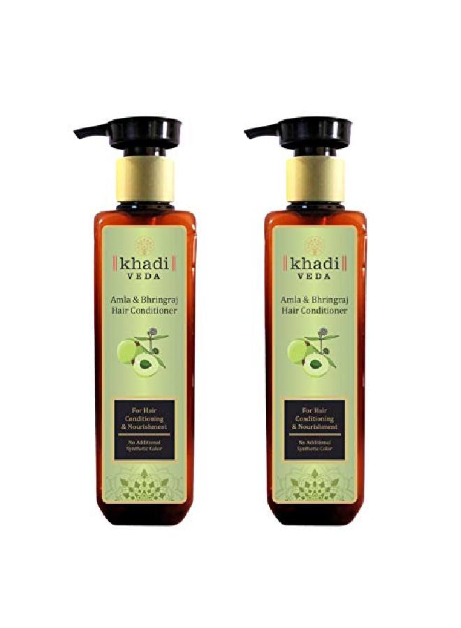 khadi veda Amla & Bhringraj Hair Conditioner For Hair 200Ml Each (Pack OF 2) - Image 2