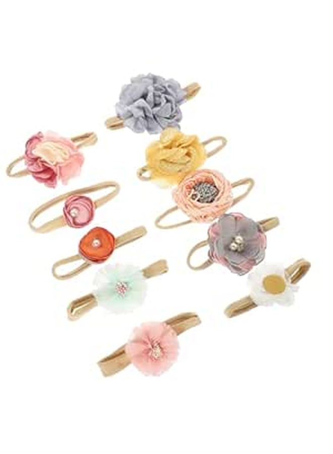 Floral Headband 10pcs Girls Boys Hair Accessories Newborn Photography - Image 1