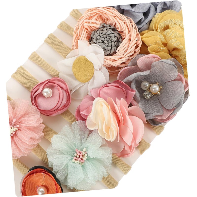 Floral Headband 10pcs Girls Boys Hair Accessories Newborn Photography - Image 4