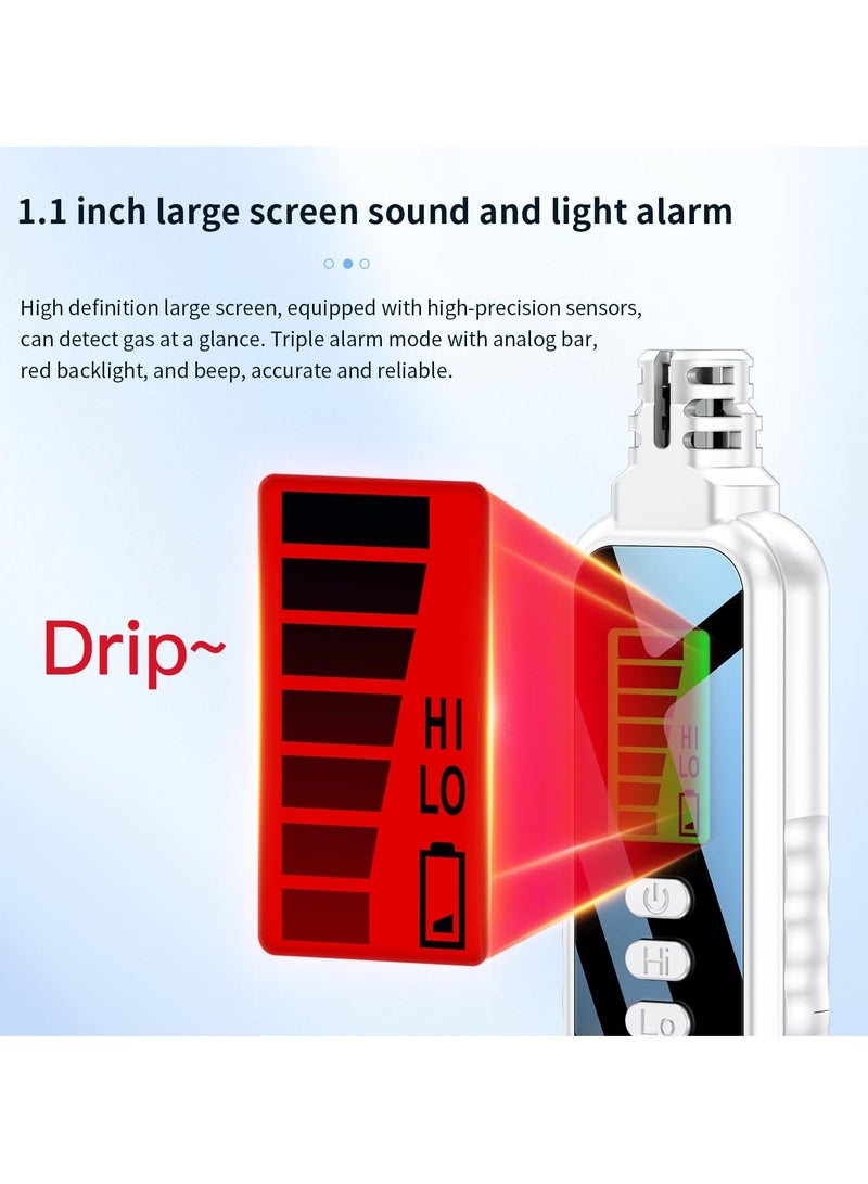 Portable Gas Leak Detector with Audible Alarm, 50-1000 PPM Range, Detects Methane, Propane, Ethane, Natural Gas - Lo/Hi Mode, LCD Screen, for Home, Industrial Use, Battery Included, Black  - Image 5