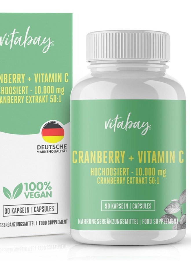 Vitabay Cranberry + Vitamin C - 90 vegan capsules - Image 1