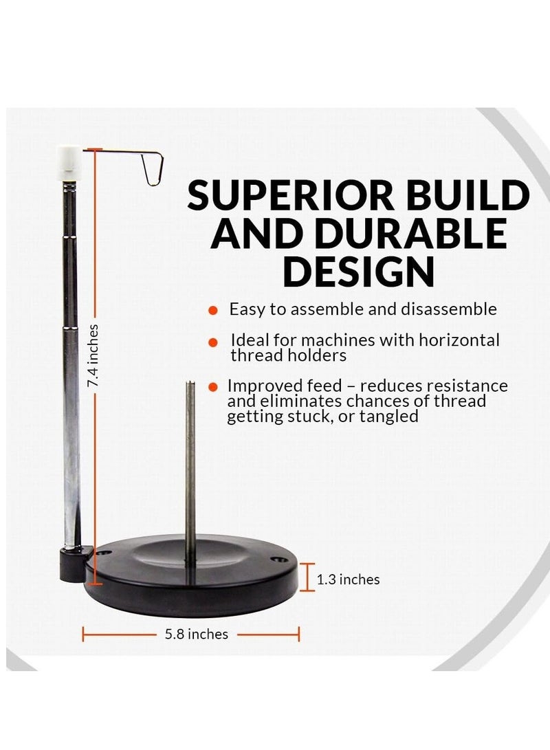 Embroidex Embroidex Adjustable Single Thread Spool Holder – Stand alone Embroidery, Sewing or Quilting Thread Holder or Stand – Ensures Smoother Feed = Heavy Plastic Base  - Image 5