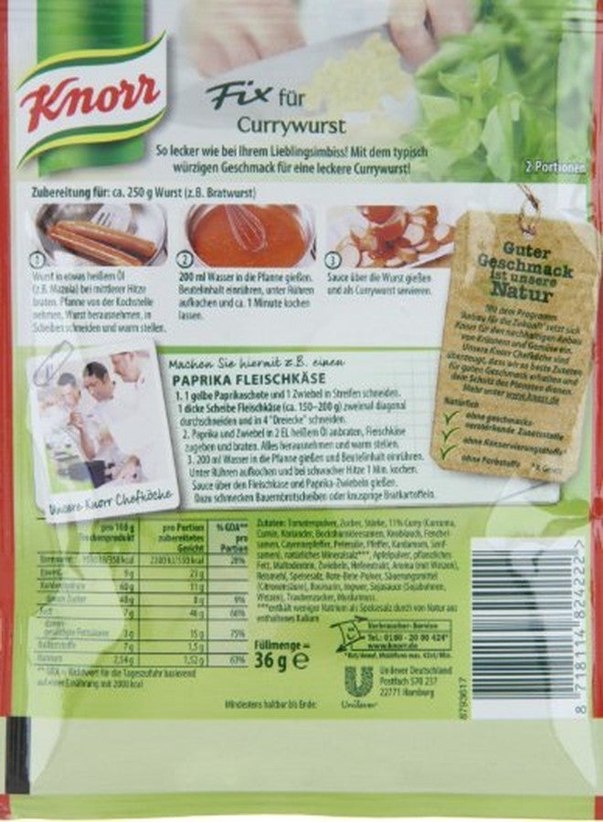 Knorr Fix Currywurst Sauce Mix, from Germany, 1.2 oz (36 g) - Image 5