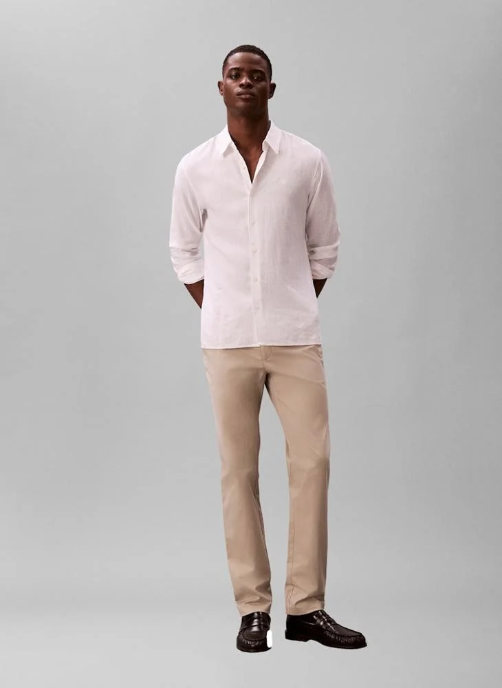 CALVIN KLEIN  Sateen Slim Chinos for Men | Best Price UAE