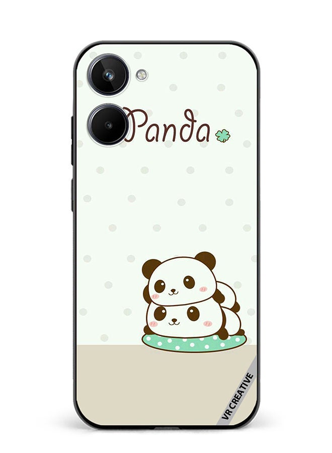 VR CREATIVE Protective Case Cover For Realme 10 Panda Design Multicolour - Image 1