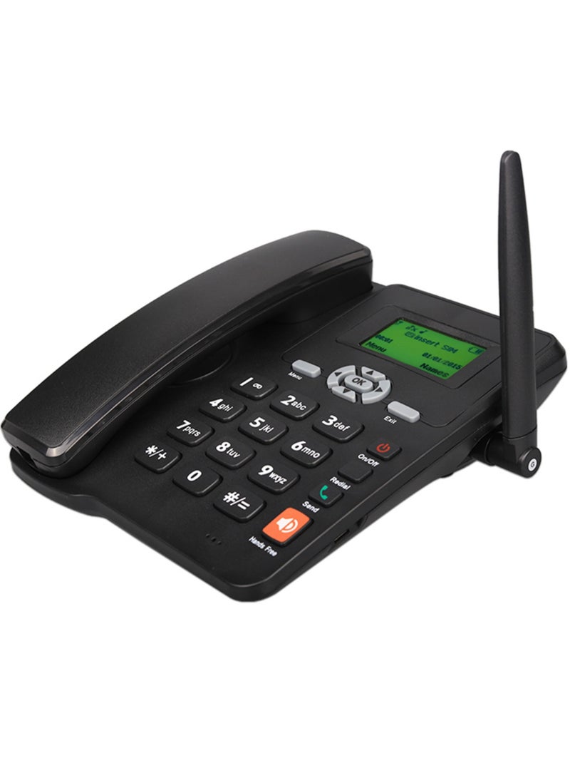 Cordless Phone Desktop Telephone Support GSM 850/900/1800/1900MHZ Dual SIM Card 2G Fixed Wireless Phone with Antenna Radio Alarm Clock Funtion for House Home Call Center Office Company Hotel - Image 1