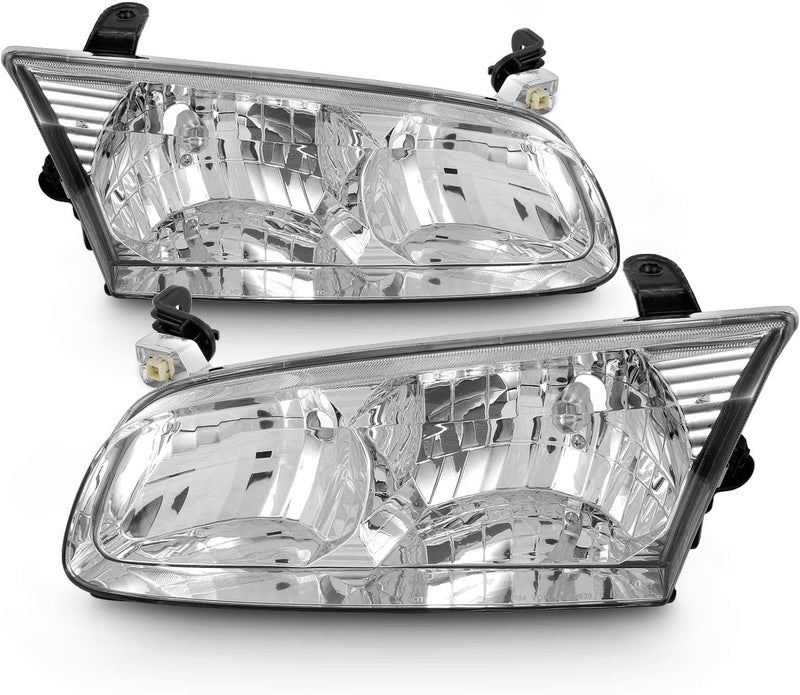 AKKON Chrome Housing Headlights for 2000-2001 Toyota Camry - Inner Side Replacement - Image 1