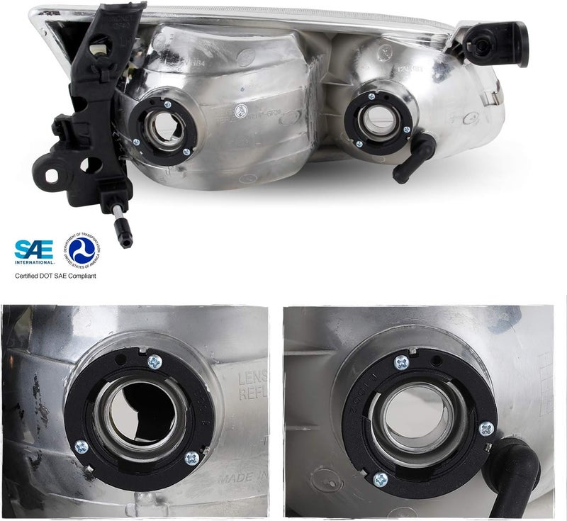AKKON Chrome Housing Headlights for 2000-2001 Toyota Camry - Inner Side Replacement - Image 2