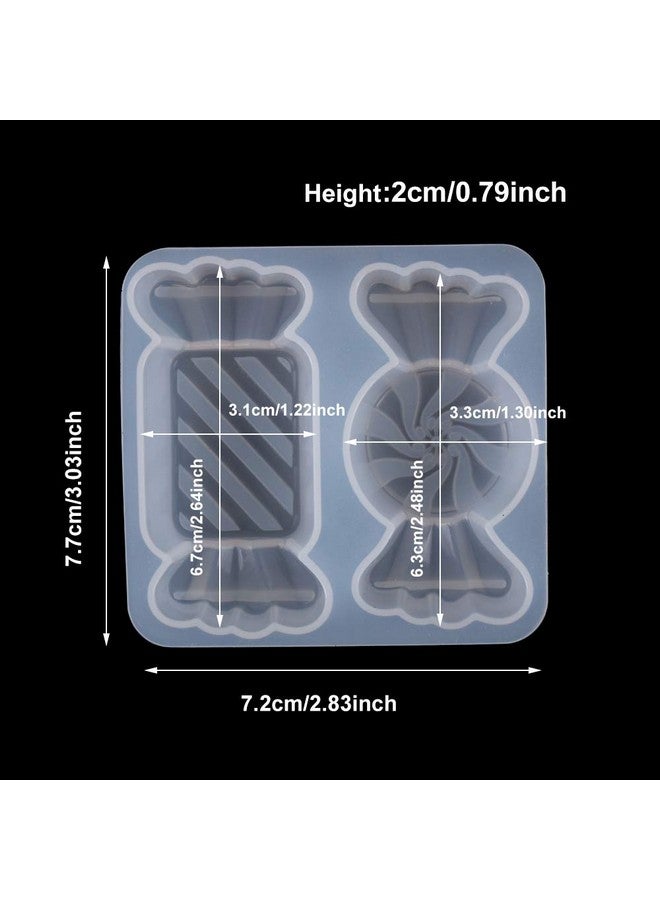 BeeSpring Candy Shaped Silicone Molds Candy Resin Casting Trinkets Used for DIY Jewelry Pendants Keychains, Making Candy Chocolate Cake Decorations - Image 2