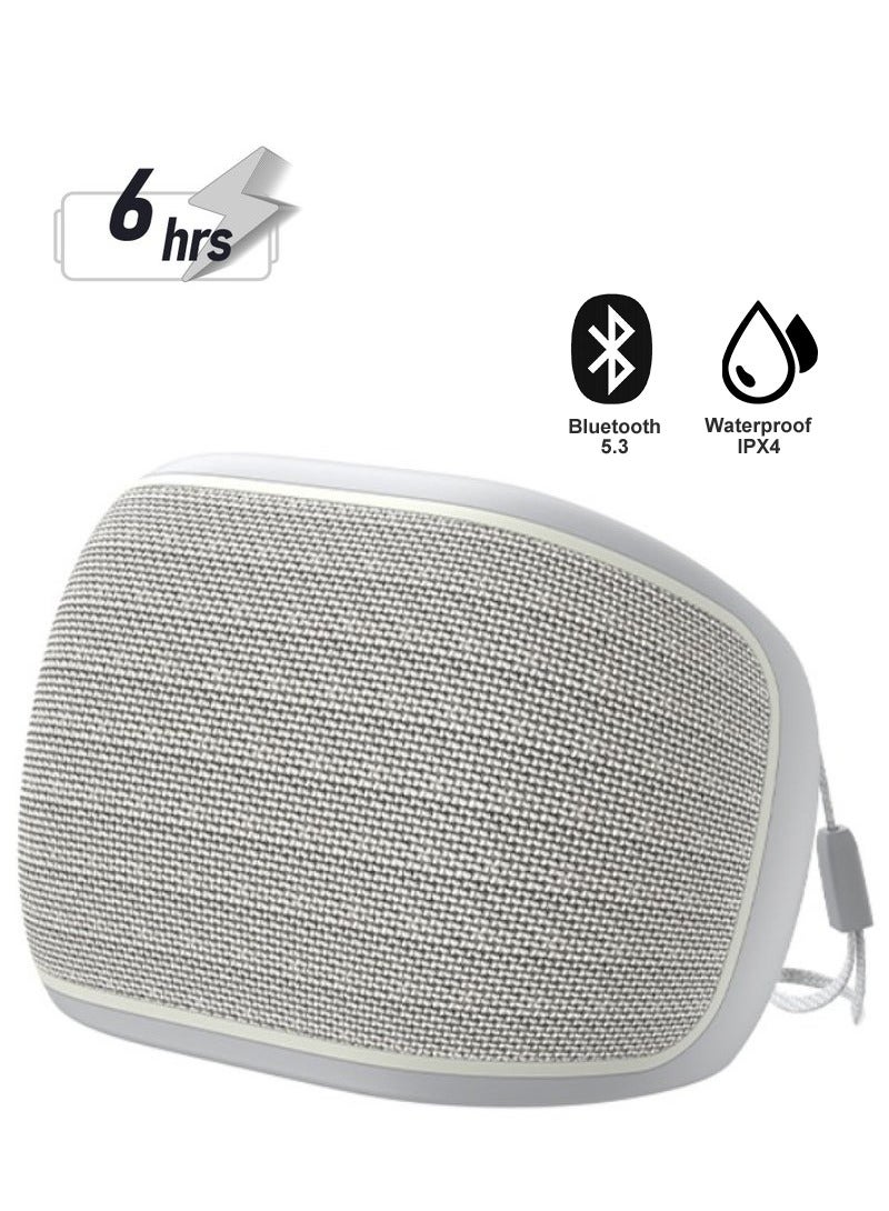 هافيت مكبر صوت لاسلكي صغير، مكبر صوت محمول بتقنية البلوتوث 5.3 مع صوت جهير عميق، 4 أوضاع تشغيل، مقاوم للماء IPX4، مكبر صوت لاسلكي، رمادي - Image 1