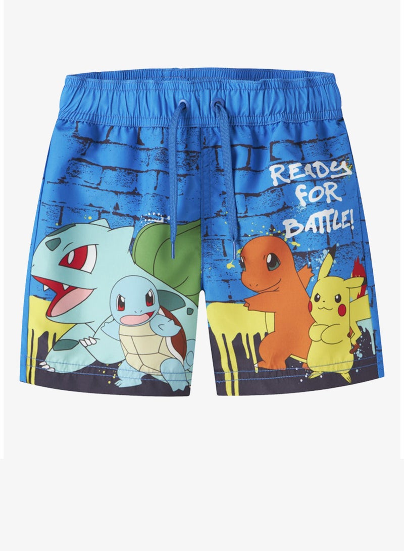 NAME IT Kids Pokemon Drawstring Swim Shorts - Image 1