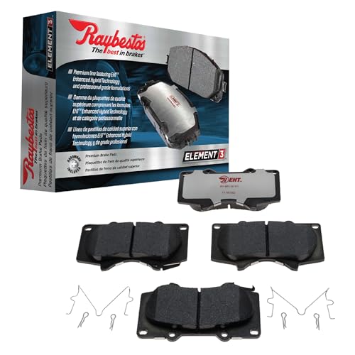 Raybestos Element3 Automotive Replacement Rear Brake Pad Set for Select 2010-2016 Hyundai Genesis, 2017 Genesis G80, 2015-2017 Kia K900 (EHT1551H) - Image 1