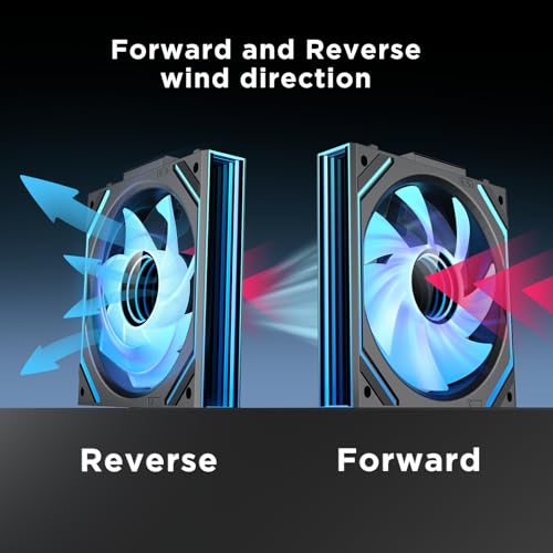 Jungle Leopard Interstellar V2 120mm PC Case Fans,Infinity Mirror Module Daisy-Chain ARGB Fan,Triple Pack Suitable for Computer Case & 360mm AIO Cooler (Black) - Image 5