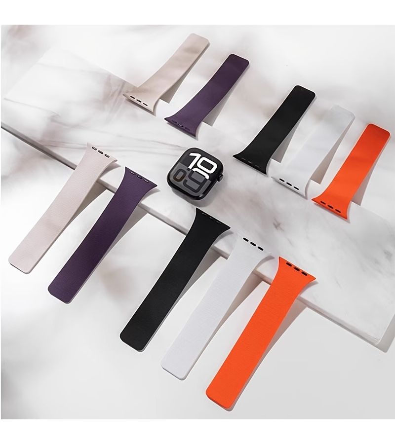 Silicone Magnetic Watch Band For 42 44 45 49 46mm S10 Black - Image 3