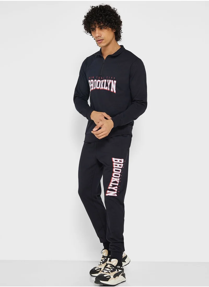 سفنتي فايف Zip Neck Sweater Set