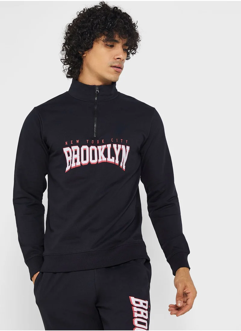 سفنتي فايف Zip Neck Sweater Set