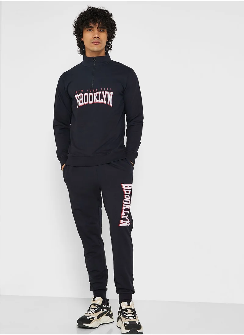 سفنتي فايف Zip Neck Sweater Set