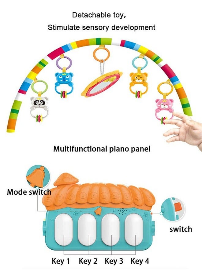RollsTimi  Baby Gym Play Mat Kick and Play Piano Gym Musical Activity Center for Toddlers Multicolor - Image 4