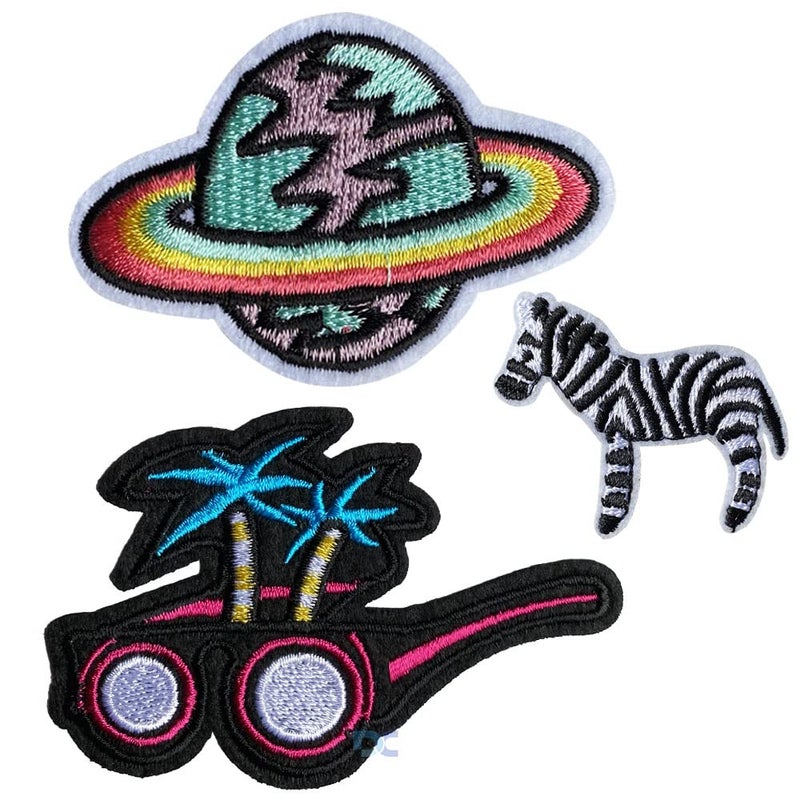Daily Crafts Daily Crafts Space 3 pcs NASA Planets Themed DIY Fabric Repair Patches for Jeans Jackets Hats Iron On Fashion Accessories 3 pc Design 1 
