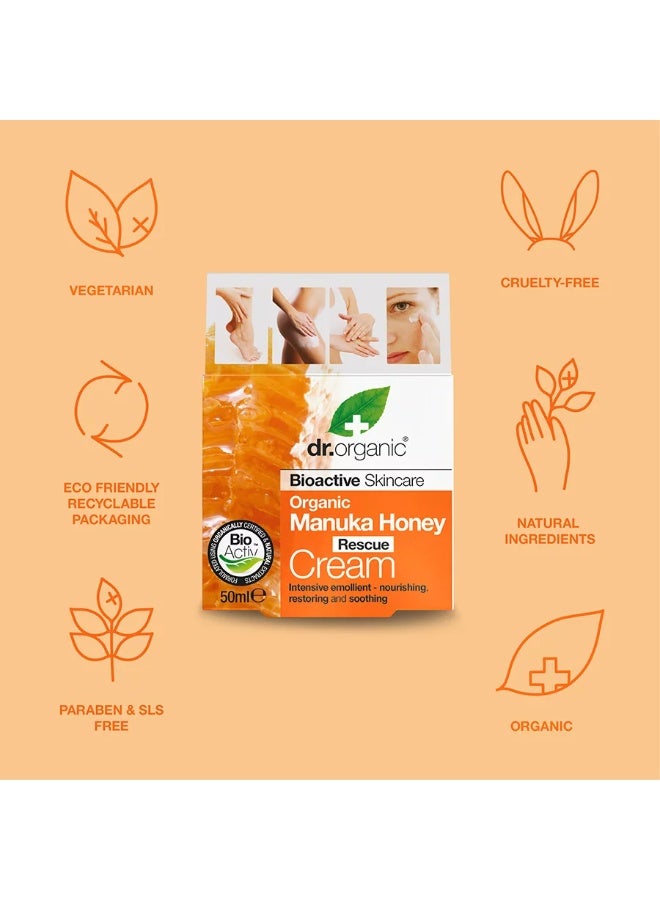dr.organic Dr. Organic Manuka Honey Rescue Cream 50ml - Image 3