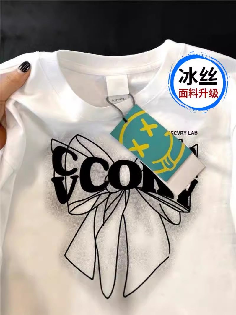 Short-Sleeved New Arrival Summer Niche Ins Clothes Stylike Short-Sleeved T-Shirt Men'S And Women'S Trendy All-Match Base Shirt Printed - Image 3