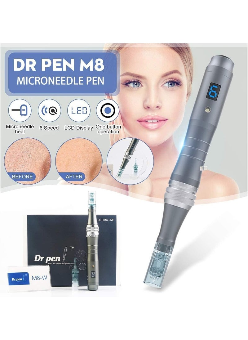 دي آر. بن Dr.Pen Ultima M8 احترافي قابل للتعديل لاسلكي مايكرو إبرة ديرما مجموعة أقلام أداة للعناية بالبشرة مع 2 خراطيش 16 دبوس  - Image 5