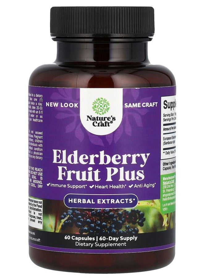 Nature's Craft Elderberry Fruit Plus 60 Capsules 