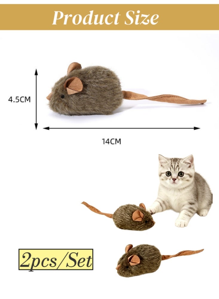 2pcs Interactive Cat Toy With Sound, Simulation Voice, Squeaking Mouse Cat Toy, Cat Toy Pet Teeth Cleaning, Teasing Cat toy, No Battery Realistic Sound Anxiety Relief Durable Bite-resistant - Image 4
