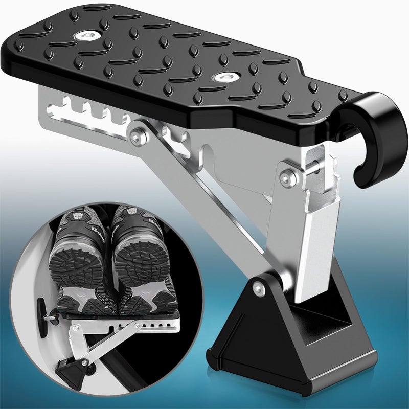 Generic Foldable Car Door Step for Car Roof Access- 7 Gear Adjustable Car Step Hook and Foldable Foot Pedal Supports Both Feet - Max Load 500 lbs - Convenient Roof Access for Most Cars, SUVs, and Trucks  - Image 1