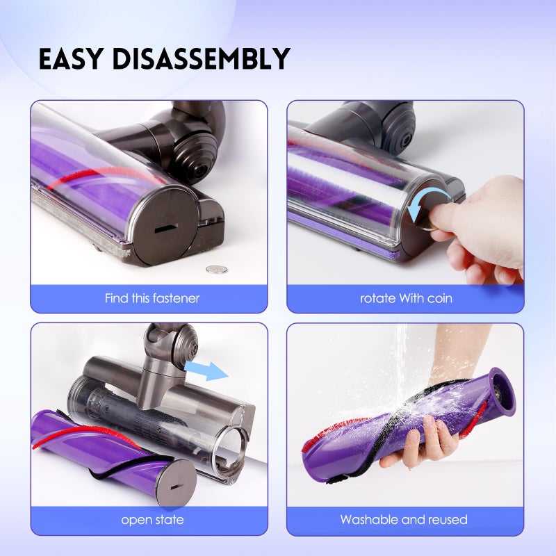OTTWL Quick-Release Replacement Head Kit Compatible with Dyson V7 V8 V10 V11 V15 Cordless Vacuums for Hardwood Floor Carpets with Flexible Extension Hose and Dust Brush - Image 5