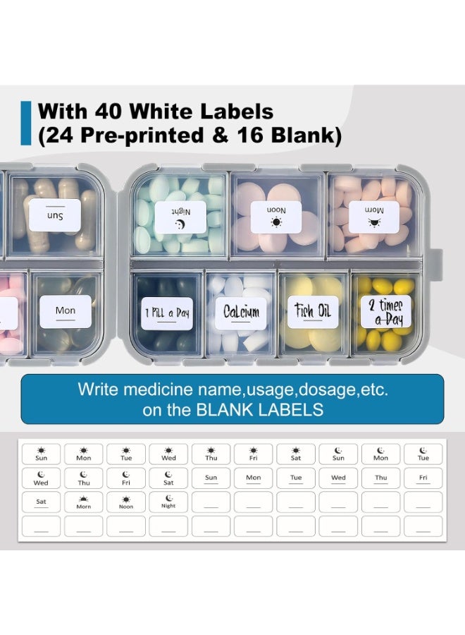 Panvil Large Capacity Waterproof Pill Organizer – 7-Day Weekly Medication Storage Box with One-Touch Lid Lock, Moisture-Proof Pill Compartments & Capsule Holders – Portable Medicine Case for Home, Office & Travel - Image 5