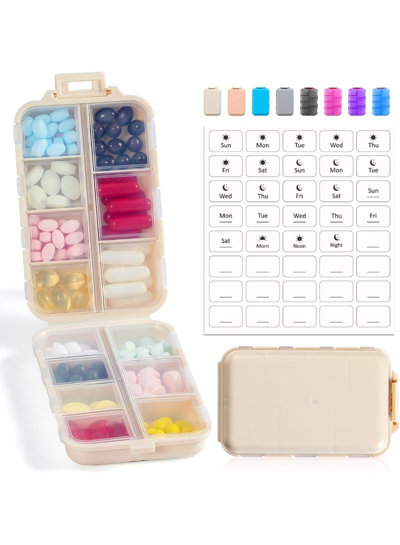 Panvil Large Capacity Waterproof Pill Organizer – 7-Day Weekly Medication Storage Box with One-Touch Lid Lock, Moisture-Proof Pill Compartments & Capsule Holders – Portable Medicine Case for Home, Office & Travel - Image 3