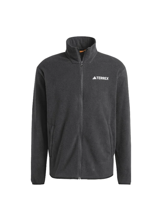 Adidas Mt Ess Fz Fl Black Hiking Polarfleece-Full Zip For Men XS