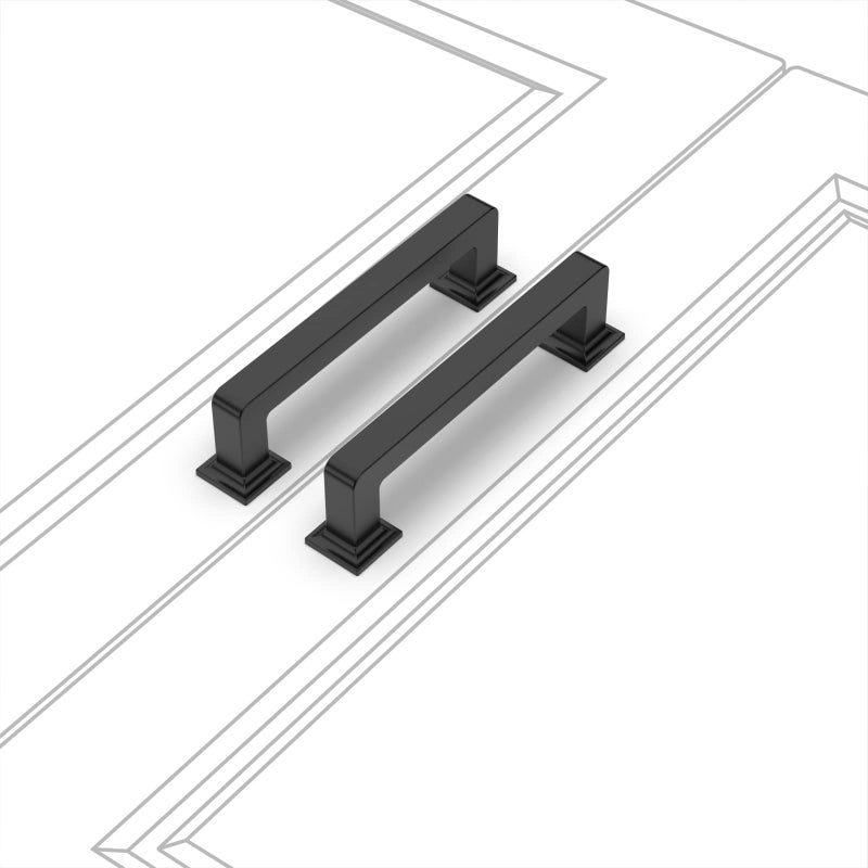 Knoklock 10 Pack 3.75 Inch(96Mm) Kitchen Cabinet Handles Matte Black Cabinet Pulls Kitchen Cabinet Hardware Drawer Pulls For Dresser Cupboard Wardrobe - Image 2