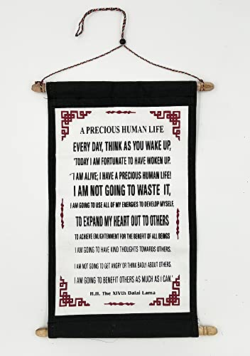 DharmaObjects Dalai Lama Quotes ~ Natural Wooden ~ A Precious Human Life ~ Inspirational Message Wall Decor Hanging (Precious Human Life 1) - Image 5