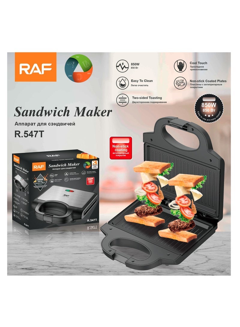 آر إيه أف ماكينة ساندويتش تسخين منزلية على الوجهين ماكينة إفطار متعددة الوظائف ماكينة الخبز - Image 2