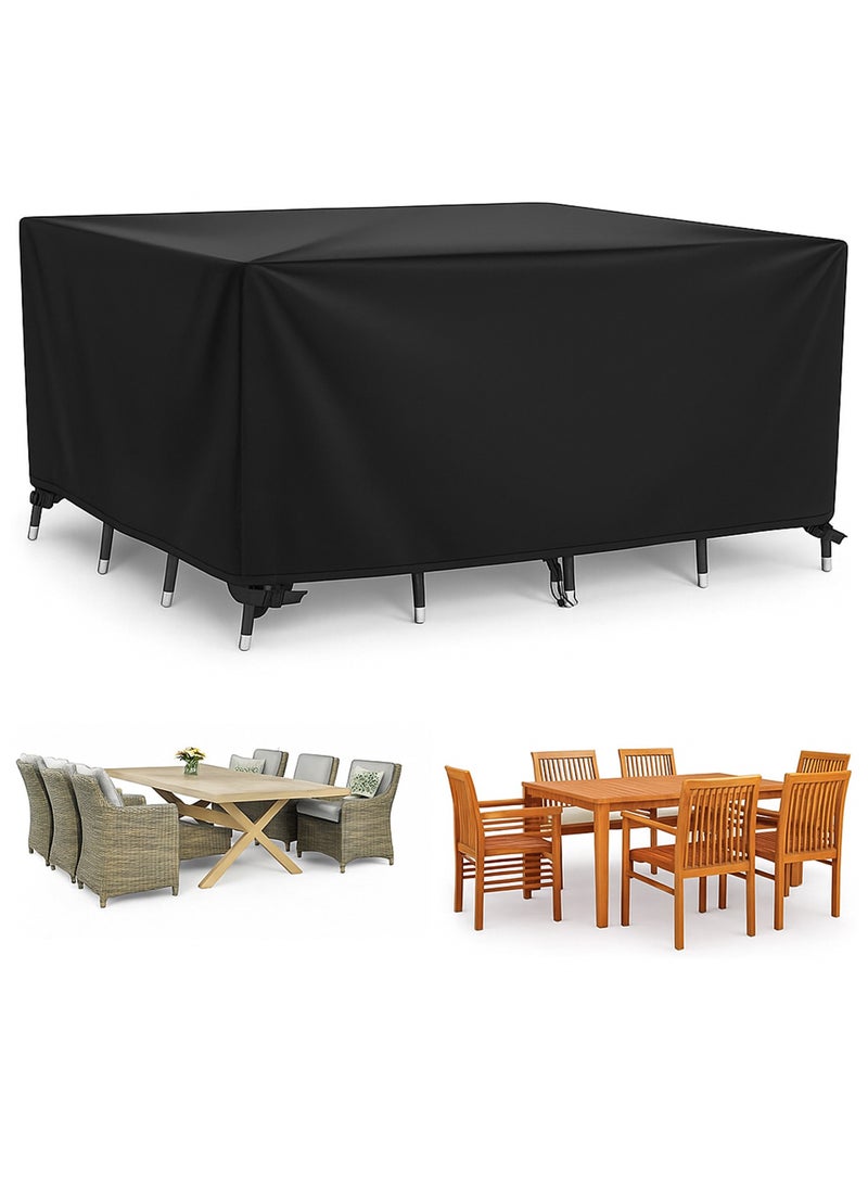 Topify TOPIFY Waterproof Garden Patio Furniture Cover Set,(213 x132 x74) 210D Heavy Duty Oxford Fabric UV Resistant Protection for Rectangle Sofa Outdoor  - Image 1