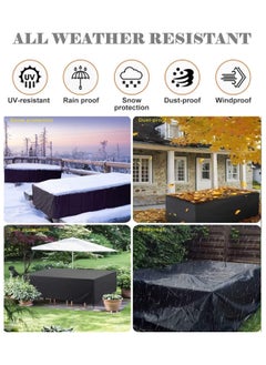 Topify TOPIFY Waterproof Garden Patio Furniture Cover Set,(213 x132 x74) 210D Heavy Duty Oxford Fabric UV Resistant Protection for Rectangle Sofa Outdoor  - Image 3