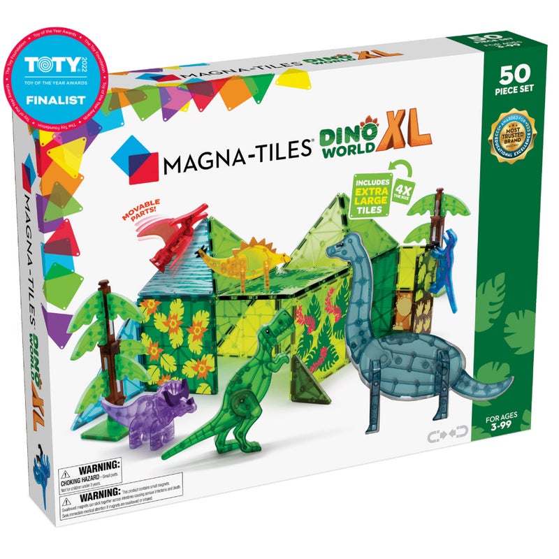 MAGNA-TILES Dino World XL 50 Piece Set - Image 1