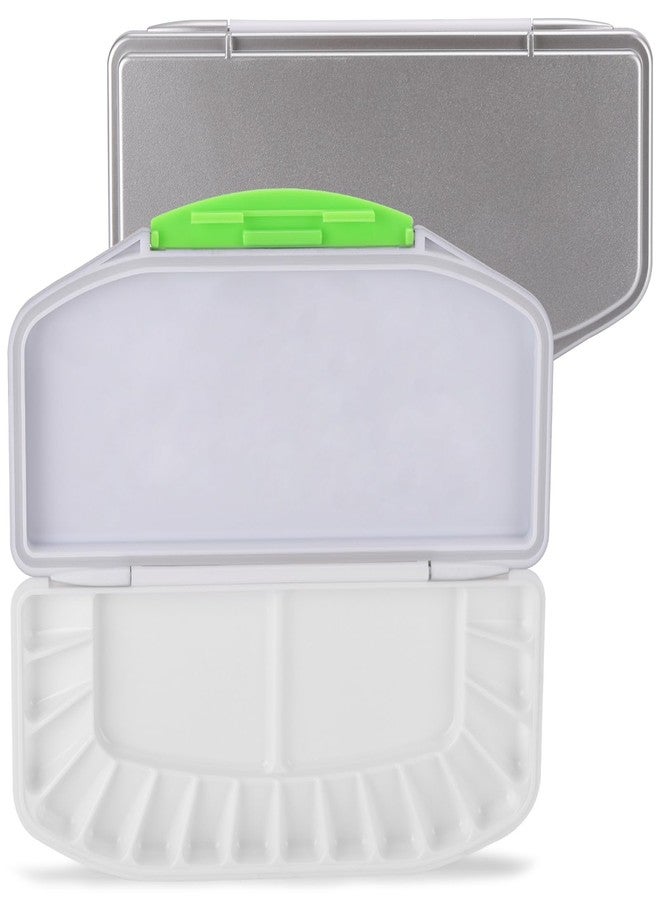 Tecbeauty Airtight Watercolor Palette with Lid, 16 Wells and 2 Mixing Areas - Image 1