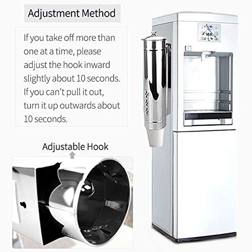 TINTON LIFE Adjustable Stainless Steel Disposable Paper Plastic Cup Dispenser with Cover Water Coffee Holder Fits 4oz to 7oz Flat Cup Size - Image 5