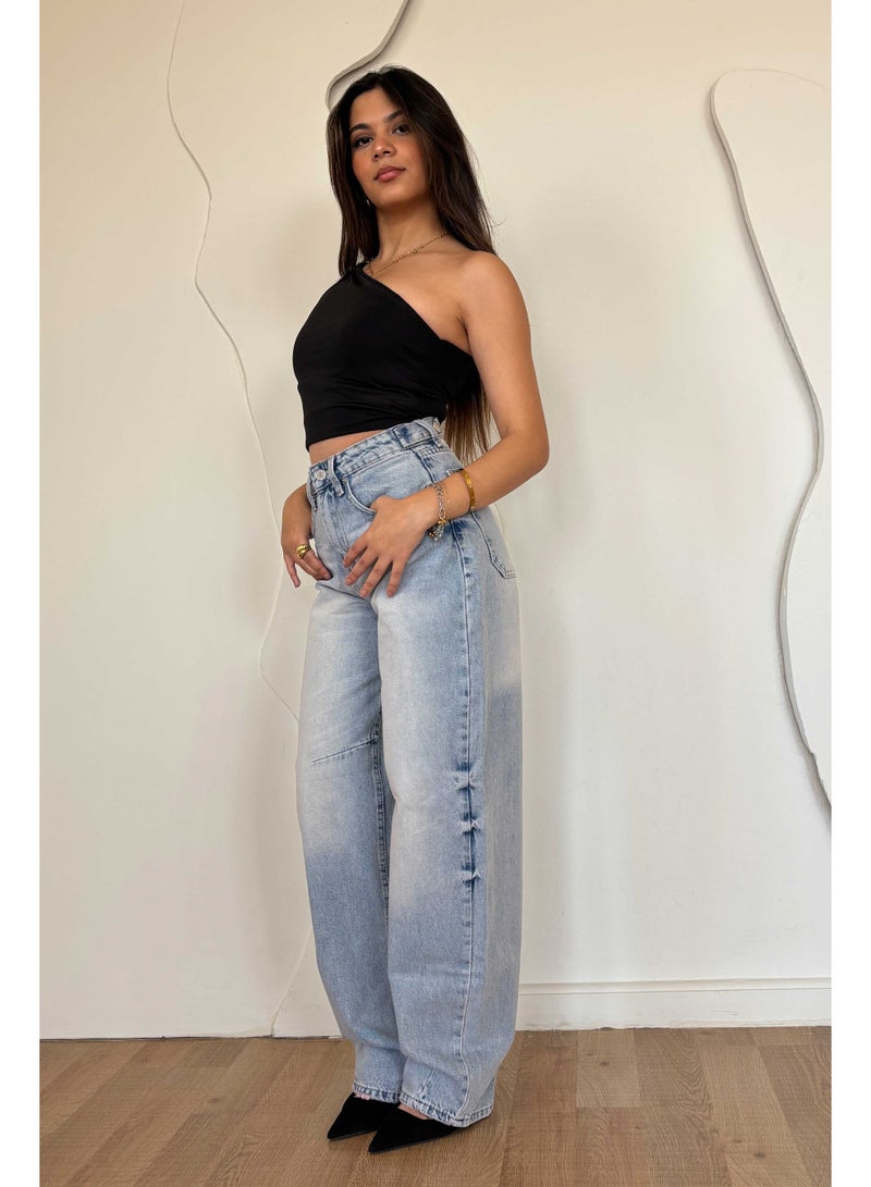 CIZARO Barrel - Flex Waist Ice Vintage Blue Jeans  - Image 4