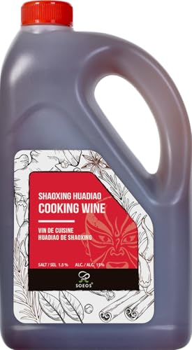 Soeos Shaoxing Cooking Wine, 51.24oz (1500ml), Chinese Cooking Wine, Shaoxing Hua Diao Cooking Wine, Premium Cooing Wine for Asian-Style Cooks - Image 1
