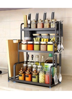 DubaiGallery 3 Layer Kitchen Storage Stand Holders & Racks Kitchen Shelf Holder Tool Flavoring Spice Rack  - Image 1