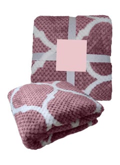 T G H Super Soft Flannel Plush Throw Blanket - Pineapple Checked, Single Size (160x220 cm) for Bed and Sofa, Cozy and Comfortable  - Image 1