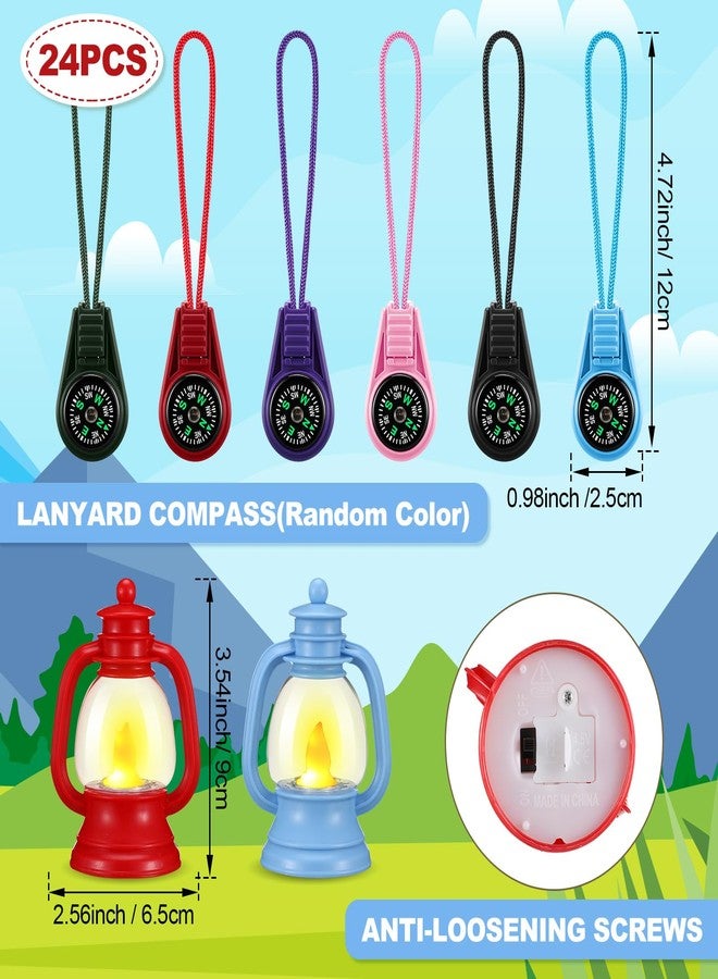 VIHOSE 24 Pcs Camping Party Favors Set Happy Camper Party Gifts with Mini Camp Compasses and Mini Camp Lamps for Camping Adventure Outdoor Hiking Supplies - Image 3