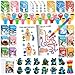 BenLouis Winter Party Favors Set Holiday Themed Coloring Book Classroom Gift Prizes Bulk for Students Kids Christmas Frozen Birthday Goodie Bag Stuffers Pinata Filler 24Set Animals - Image 2